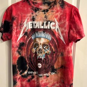 Metallica vertigo tye dye band tee size SM